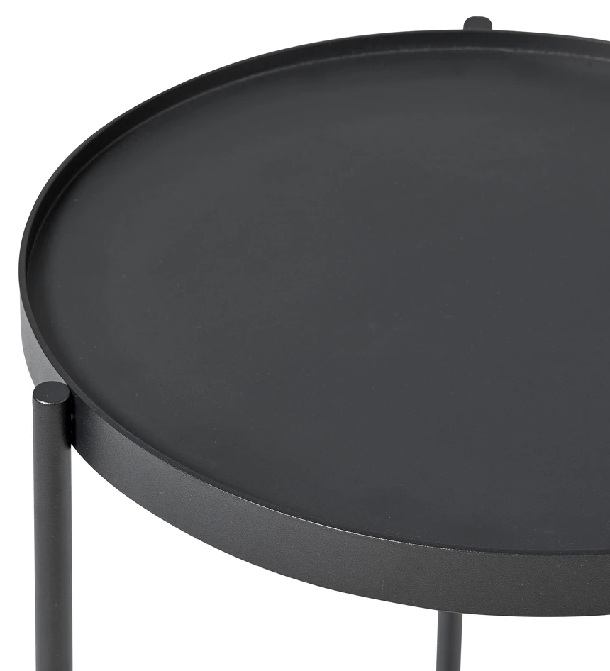 Amy - Sidobord, Ø 43, H 70 cm - Svart
