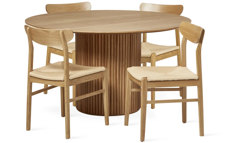 Cord - Matgrupp med 4 stolar Ida - Beige