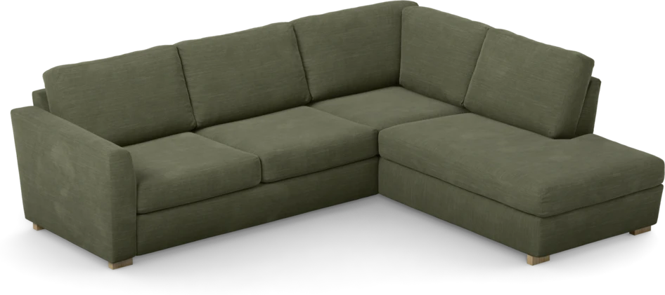 Friday - 2,5-sits soffa med divan höger - Grön