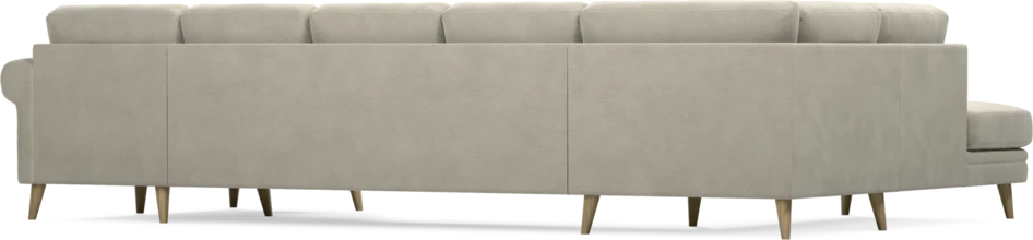 Eden - 3-sits soffa med divan vänster och schäslong höger - Brun
