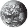 Earth - Tavla, Ø 60 cm - Svart