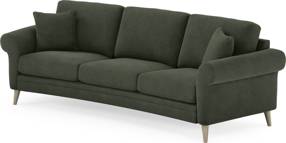 Eden - 3-sits soffa svängd - Grön