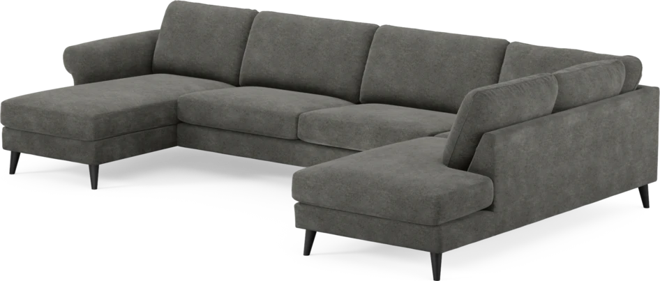Bridge - 3-sits soffa med schäslong vänster och divan höger - Grå