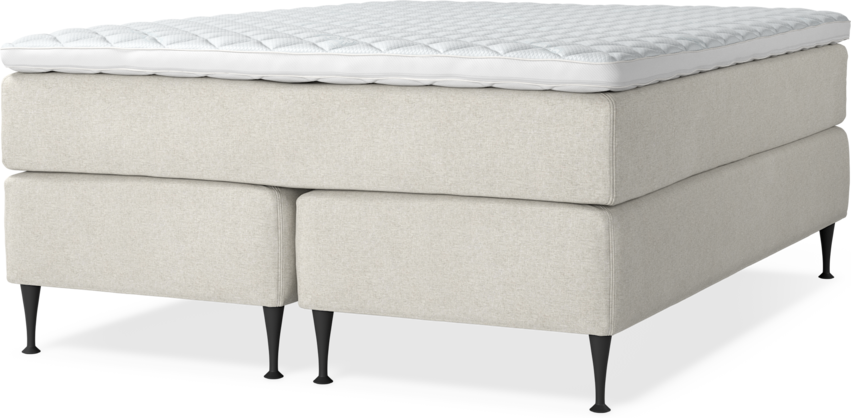 Delux Exclusive - Kontinentalsäng, dubbelsäng med bäddmadrass - Beige