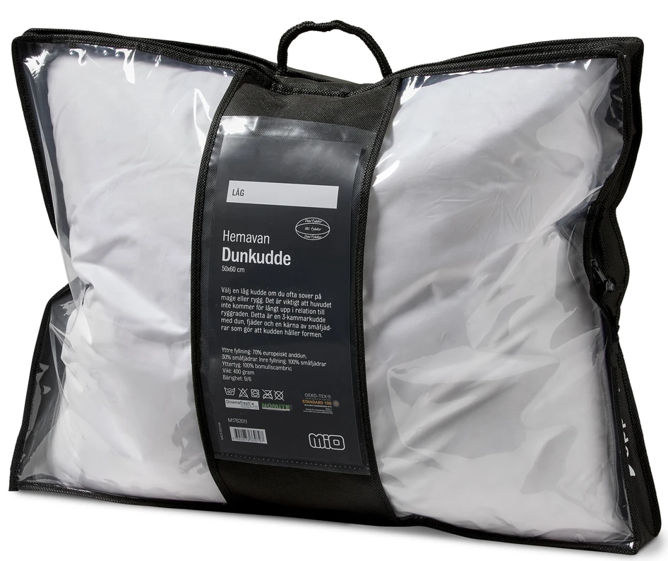 Hemavan - Dunkudde, 50x60 cm, höjd låg - Vit
