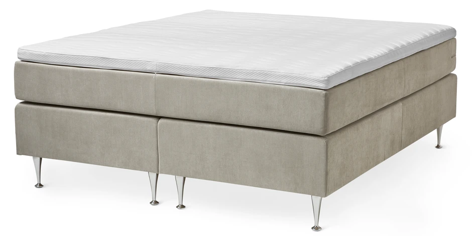 New York Supreme - Kontinentalsäng, dubbelsäng med bäddmadrass - Beige