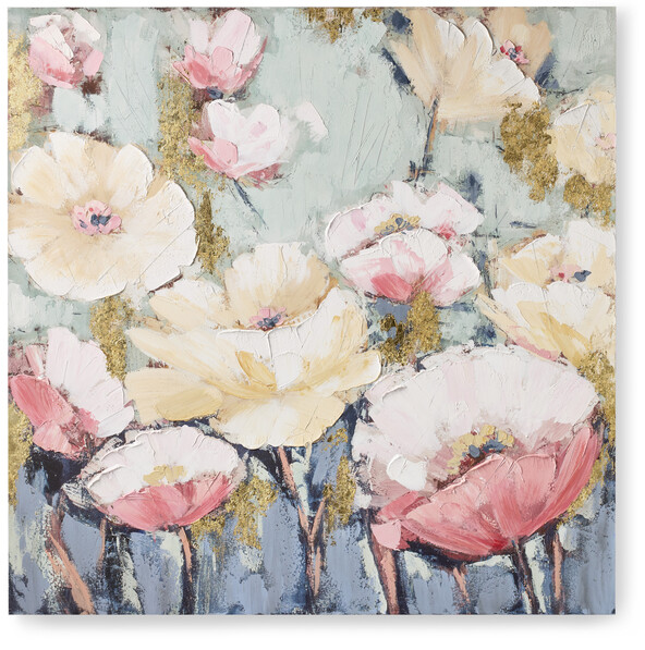 Poppy - Tavla, 100x100 cm - Rosa