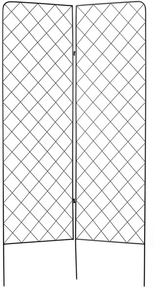 Checker - Blomspaljé, H 145, B 81 cm - Svart