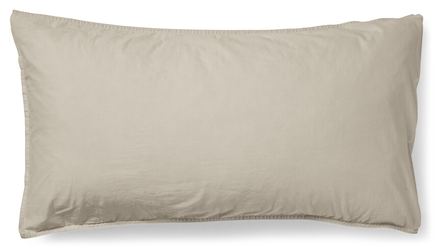 Rockport - Örngott till hotellkudde i tvättad bomull, 50x90 cm - Beige