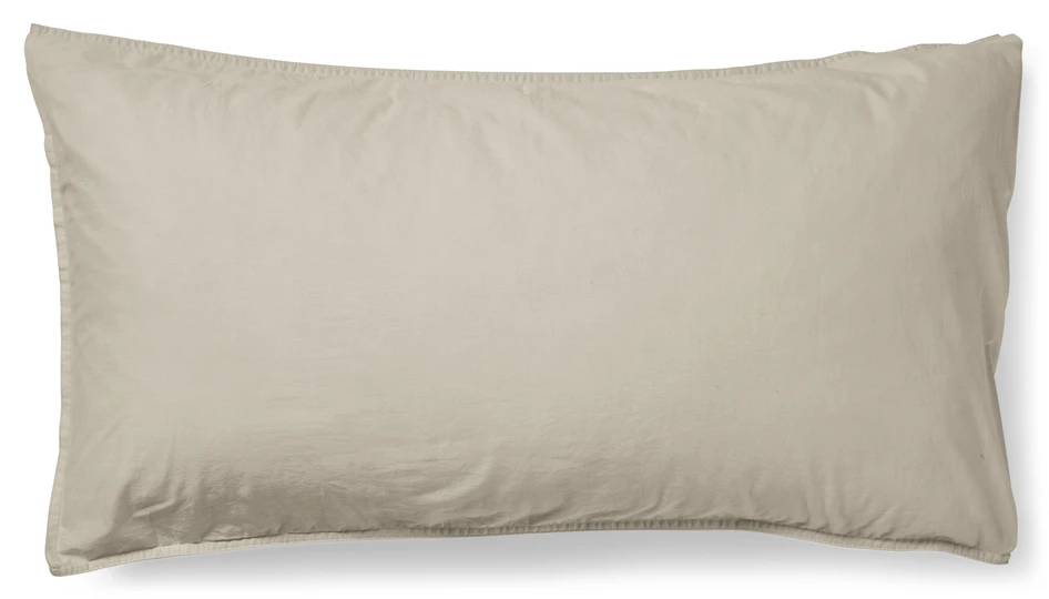 Rockport - Örngott till hotellkudde i tvättad bomull, 50x90 cm - Beige