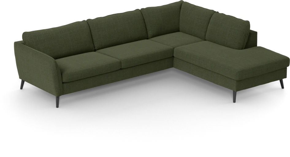 County - 2,5-sits soffa med divan höger - Grön