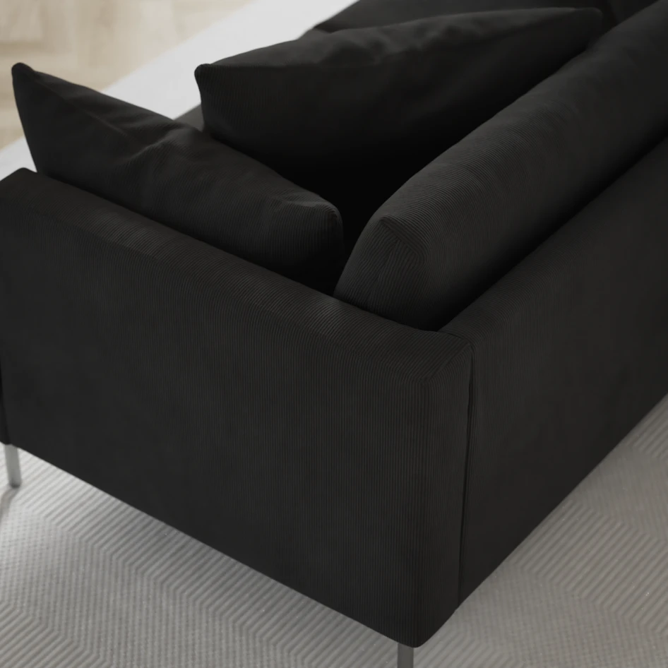 Harper - 3-sits soffa med divan höger - Grå