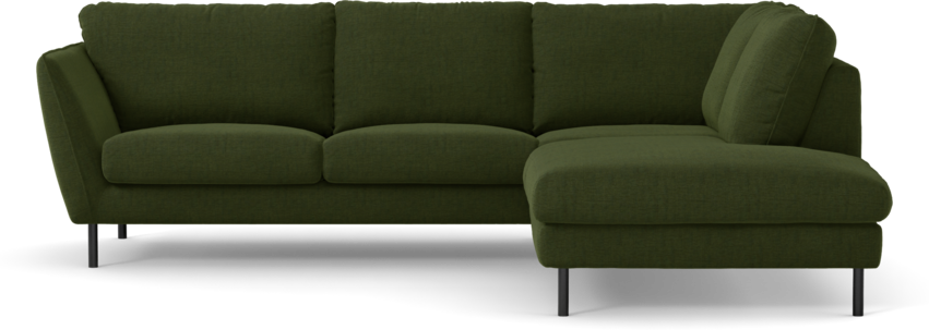 Madison Lux - 2-sits soffa med divan höger - Grön