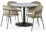 Remo - Matgrupp med 4 karmstolar Sharon - Beige