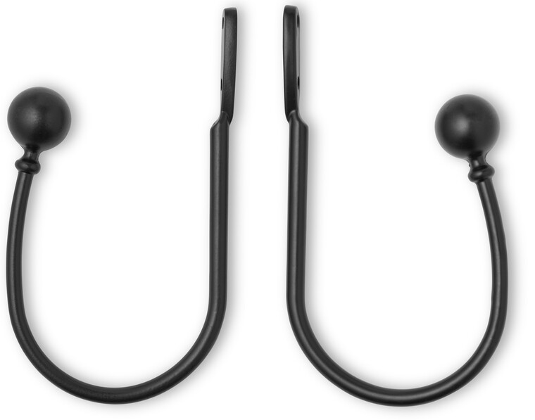 Roel - Gardinomtag, 2-pack - Svart