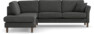 Eden - 2,5-sits soffa med divan - Svart