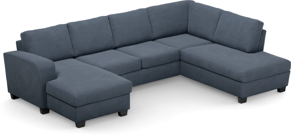 Friday - 3-sits soffa med schäslong vänster och divan höger - Blå