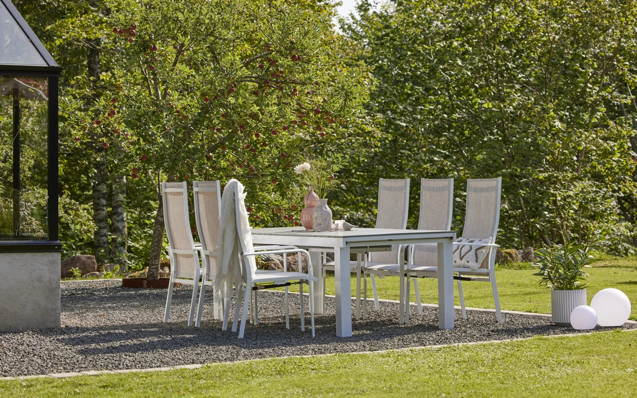 Modena - Utegrupp med bord och 6 reclinerstolar - inspiration