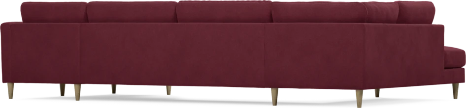 Bridge - 3-sits soffa med divan vänster och schäslong höger - Röd