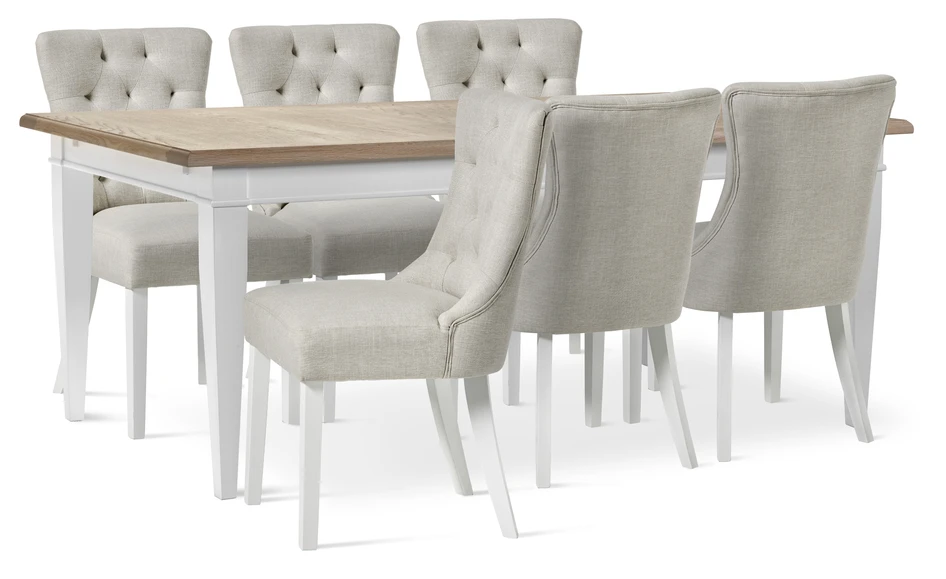 Wilma - Matgrupp med 6 stolar Wilma - Beige