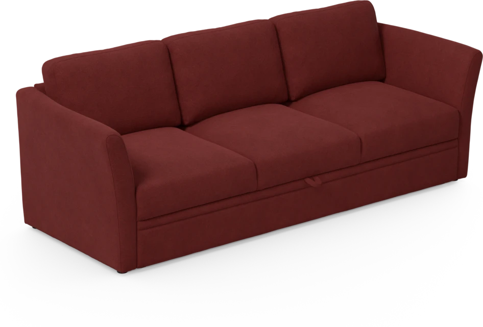 Öland - Bäddsoffa 3-sits, längsbäddad - Röd