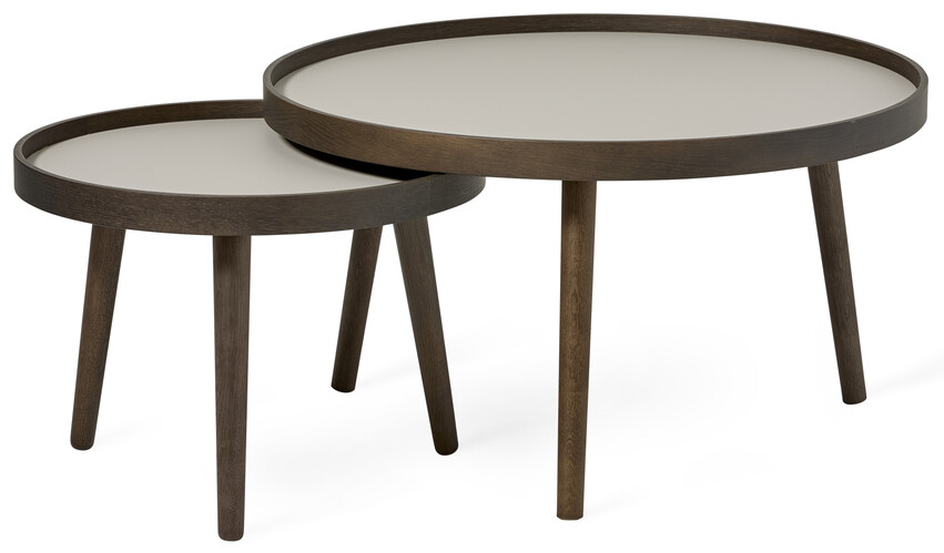 Agnes - Satsbord, Ø 55/80 cm - Brun