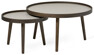 Agnes - Satsbord, Ø 55/80 cm - Brun