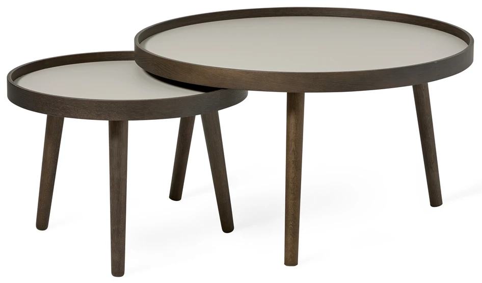 Agnes - Satsbord, Ø 55/80 cm - Brun