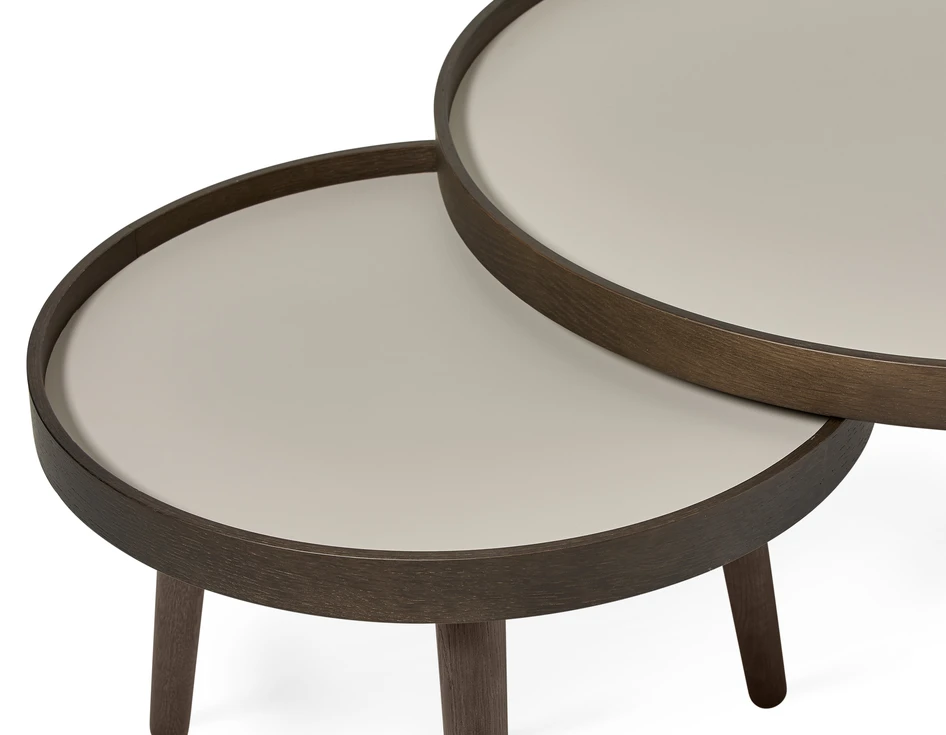 Agnes - Satsbord, Ø 55/80 cm - Brun