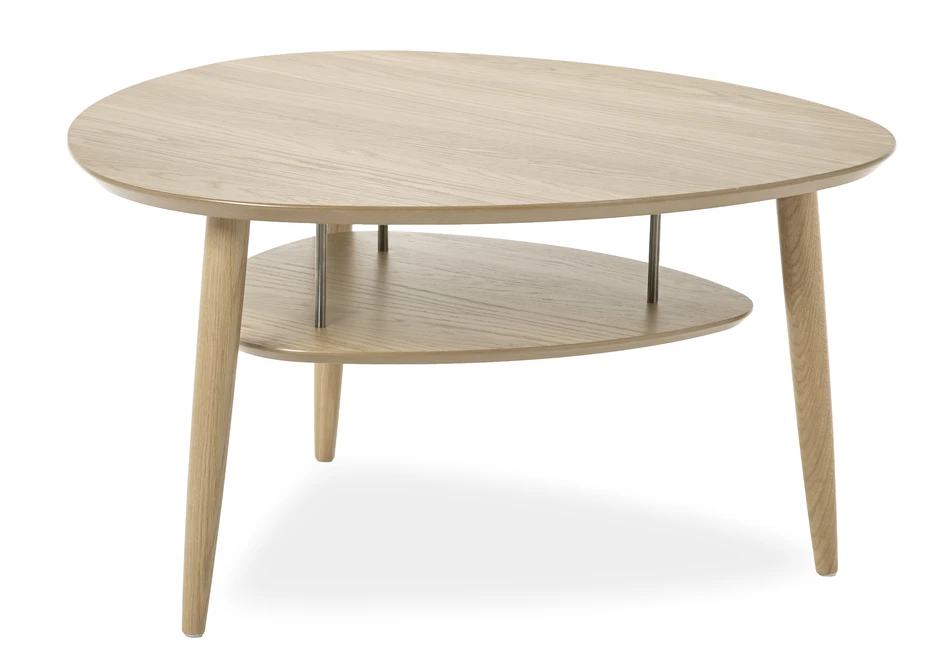 Louise - Soffbord, 90x90x48 cm - Gul