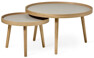 Agnes - Satsbord, Ø 55/80 cm - Beige