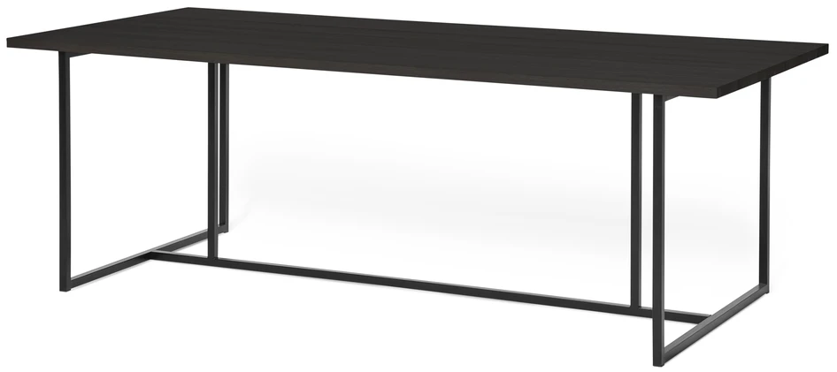 City - Matbord, L 220 cm - Svart