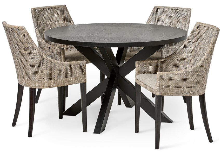 Odessa - Matgrupp med 4 karmstolar Jill - Beige
