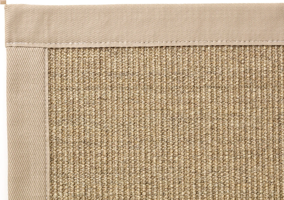 Pluto - Måttbeställd matta natur, bandad kant. Pris/Kvm - Beige