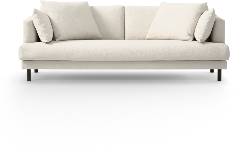 Harper - 3-sits soffa, hel dyna - Vit