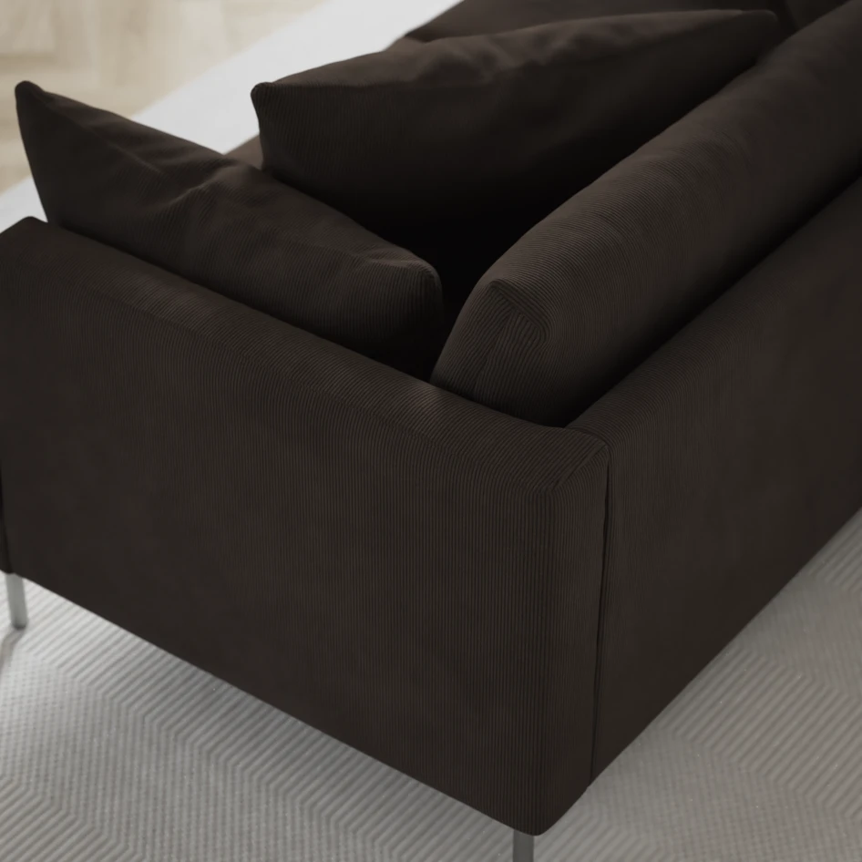 Harper - 4-sits soffa - Brun