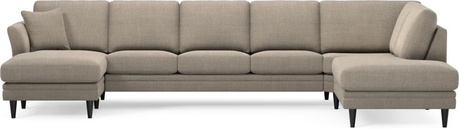 Eden - 3-sits soffa med schäslong vänster och divan höger - Beige