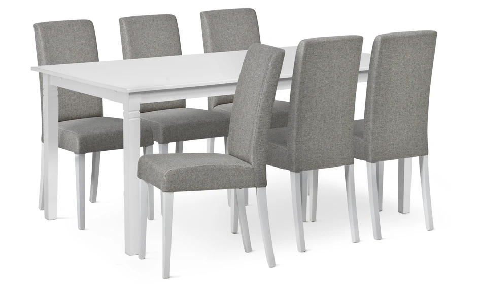 Alice - Matgrupp med 6 stolar Ekenäs - Vit