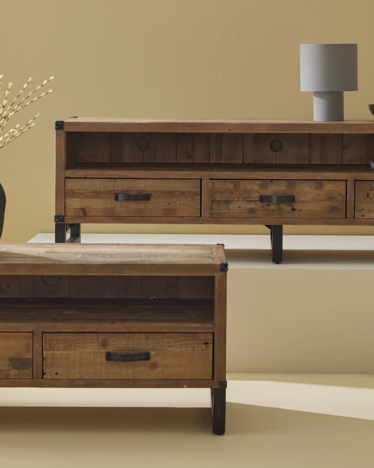 Woodenforge - Tv-bänk, B 120 cm - inspiration