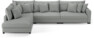 Rossi - 4-sits soffa med divan vänster - Grå