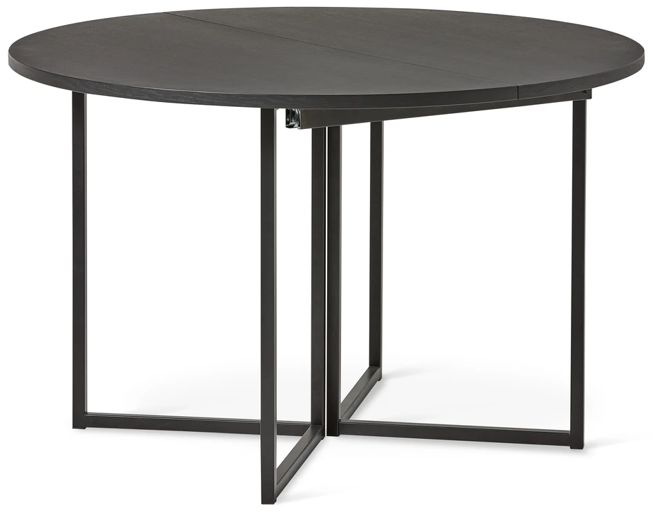 City - Matbord, Ø 120-168 cm - Svart