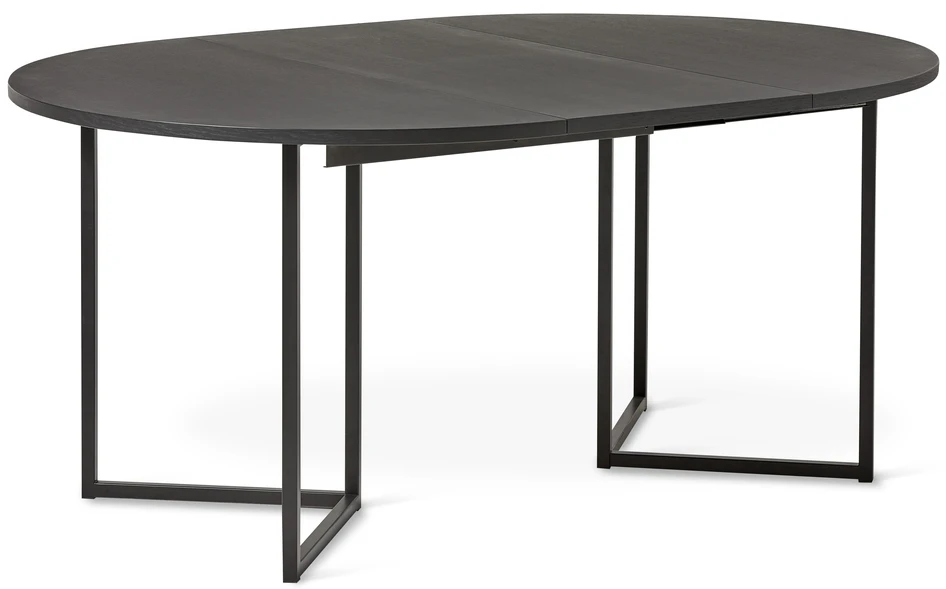 City - Matbord, Ø 120-168 cm - Svart