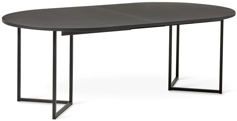 City - Matbord, Ø 120-168 cm - Svart