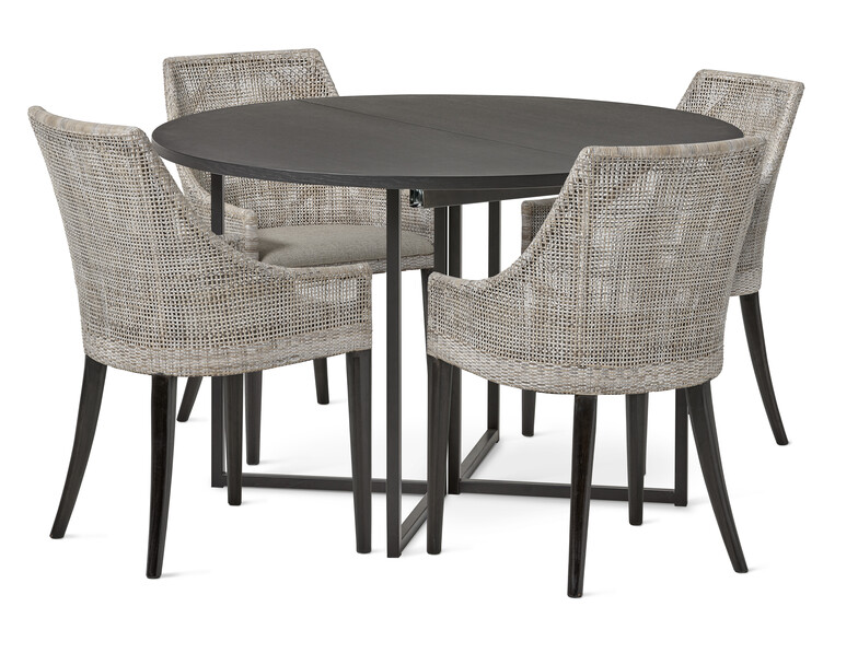 City - Matgrupp med 4 karmstolar Jill - Beige