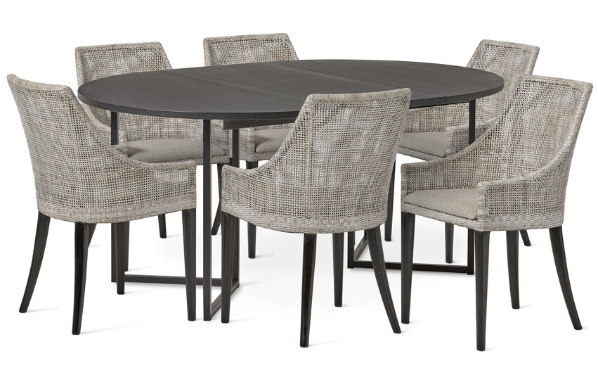 City - Matgrupp med 6 karmstolar Jill - Beige