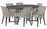 City - Matgrupp med 6 karmstolar Jill - Beige