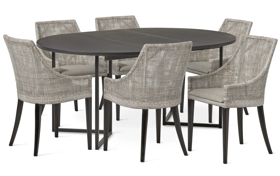 City - Matgrupp med 6 karmstolar Jill - Beige