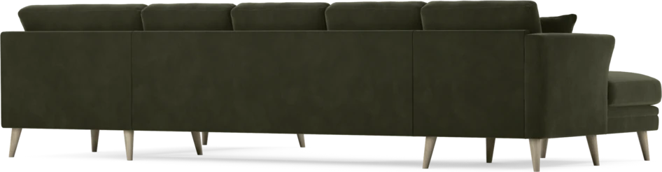 Eden - 3-sits soffa med schäslong vänster och divan höger - Grön