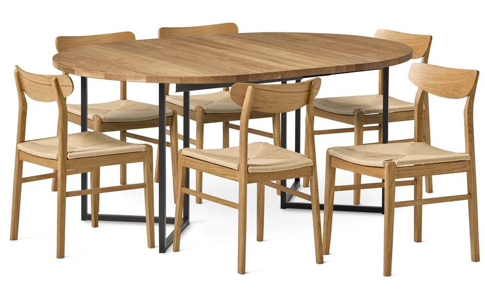 City - Matgrupp med 6 stolar Ida - Beige