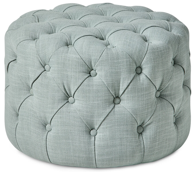 Estelle - Puff, Ø 55 cm - Grön